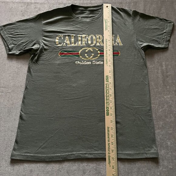 California The Golden State T Shirt Unisex Size Small Gray Graphic GG Logo - Picture 5 of 5